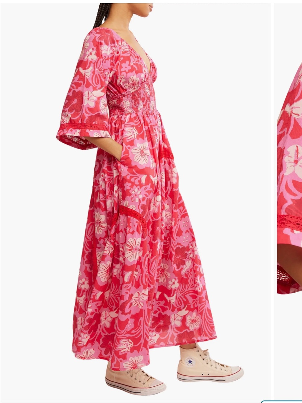 NWT Free People Women's Dixie Floral Print Maxi Dress - Picture 4 of 5